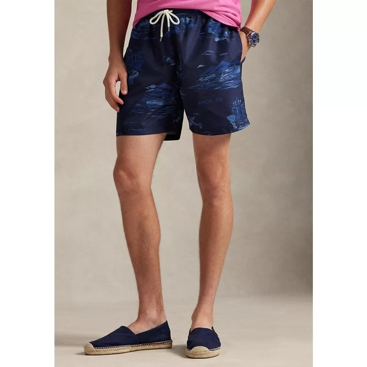 5.75" Inseam Traveler Polo Bear Swim Trunks - 1