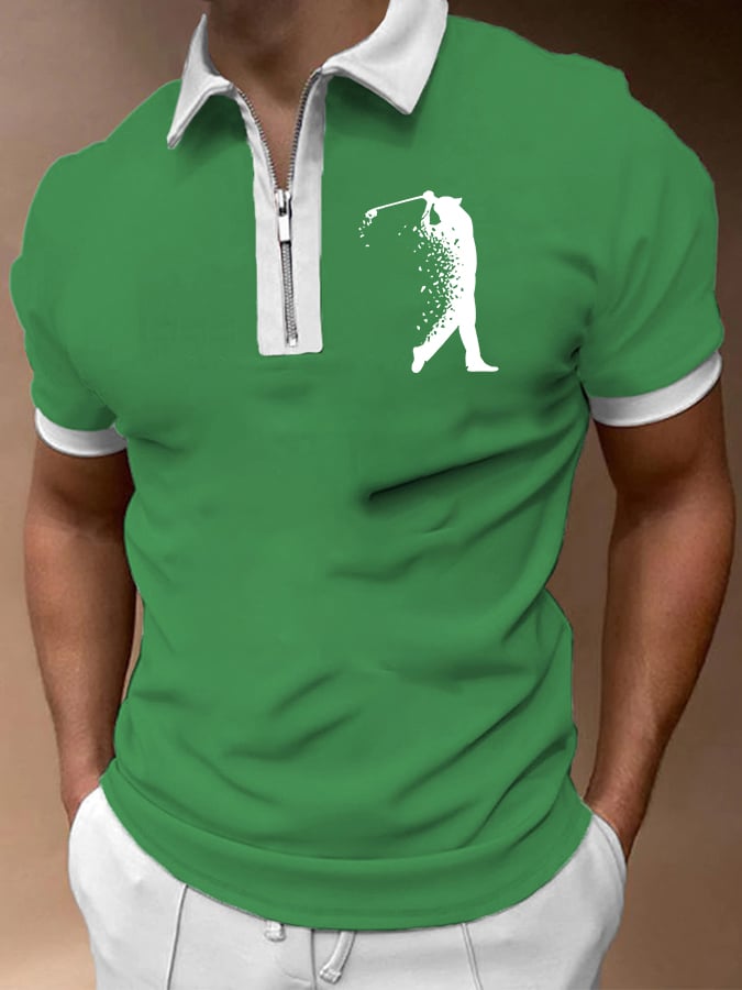 Masters Tournament 2024 Champion Golf Lovers Fans Zipper Polo para hombre