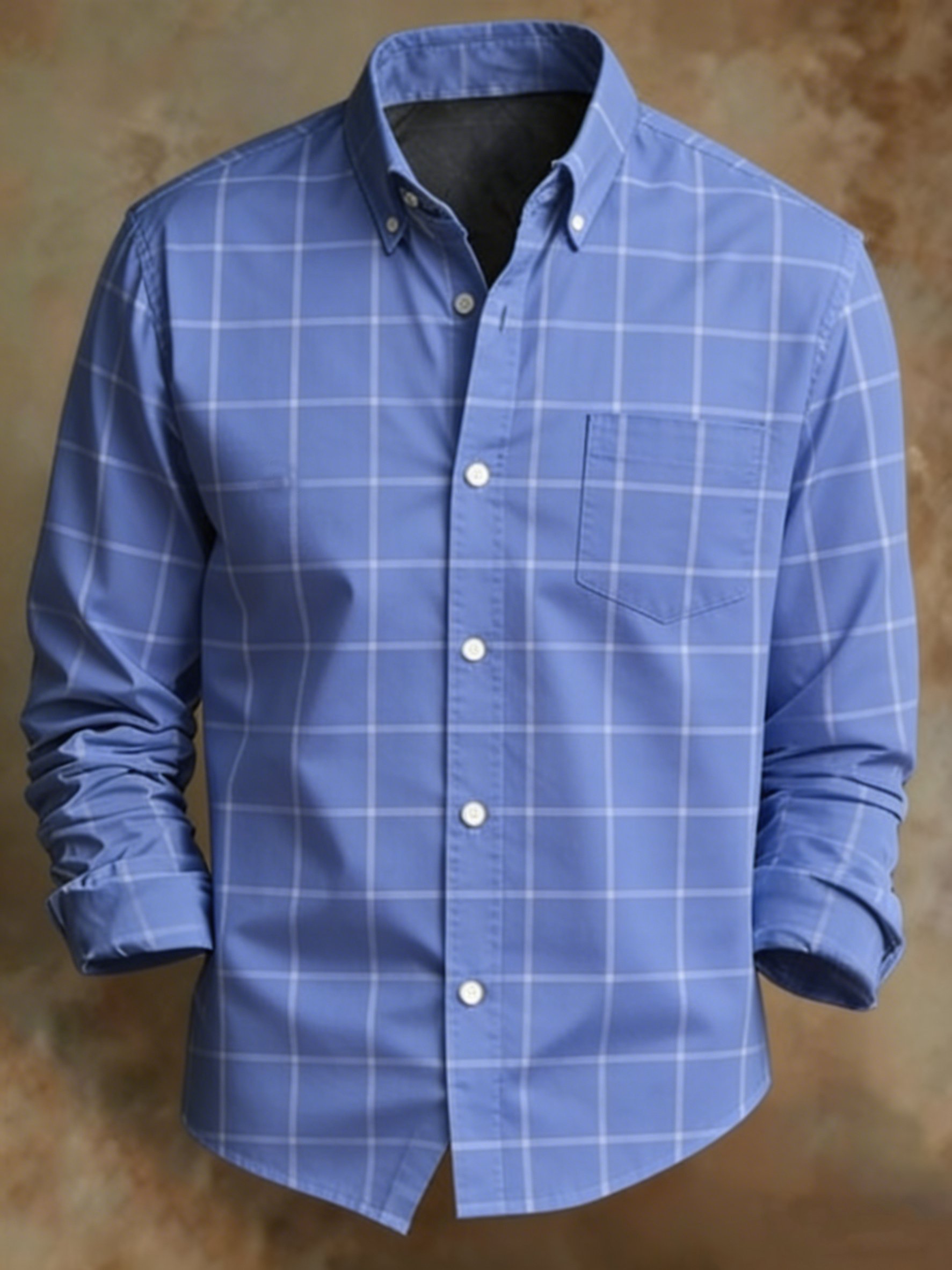 Camisa retro Abstract Art estampado diseño ejecutivo Style para hombre