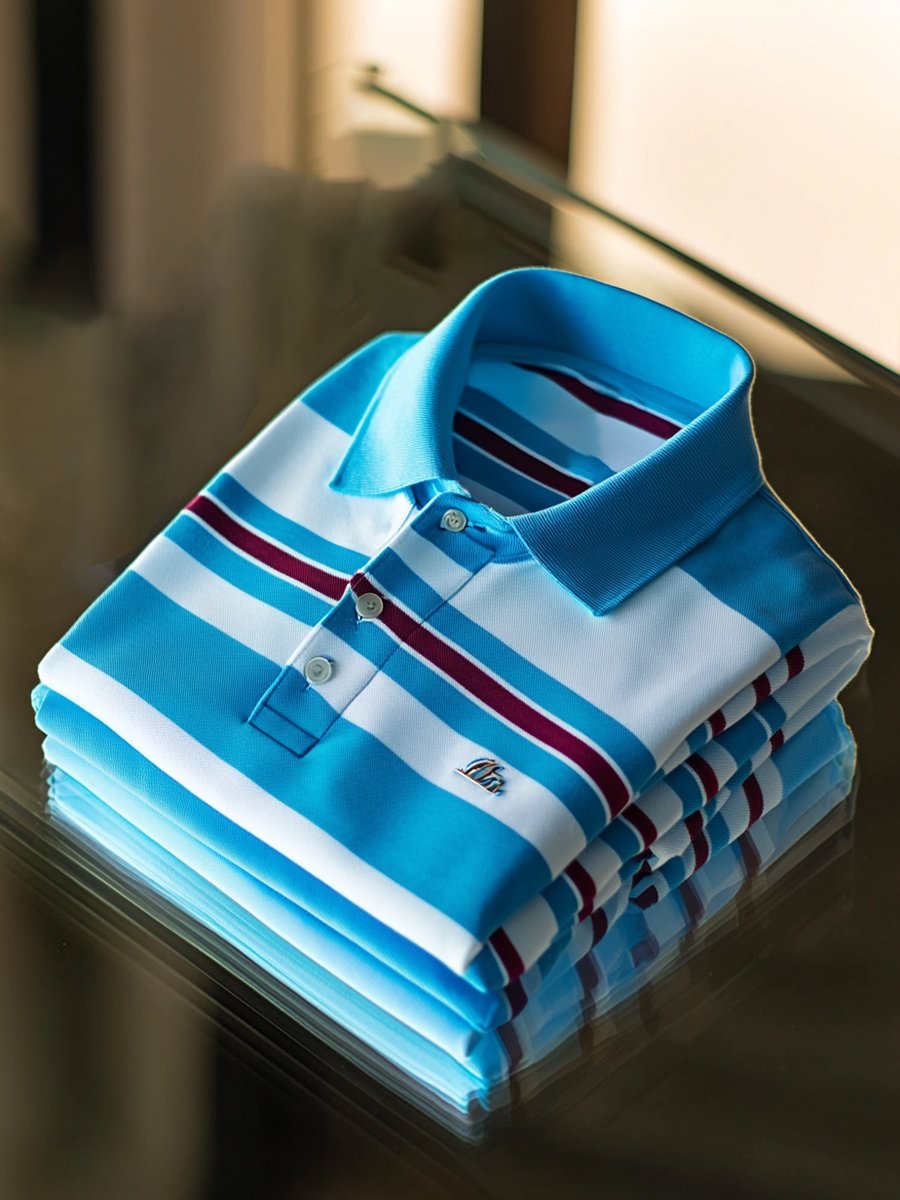 Camisa polo vintage ejecutivo de manga larga para hombre