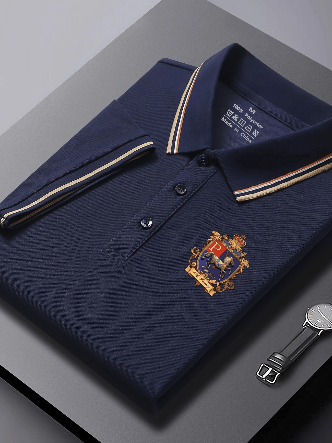 Camisa polo ejecutivo casual Button de manga corta para hombre