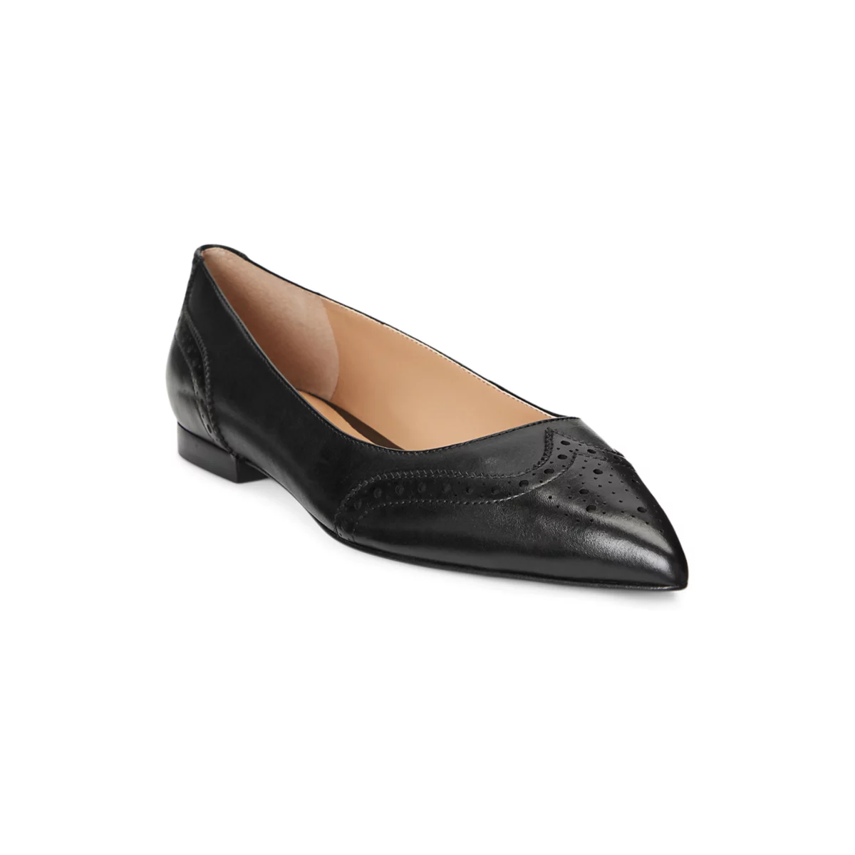 Loraine Burnished Leather Ballet Flats - 1
