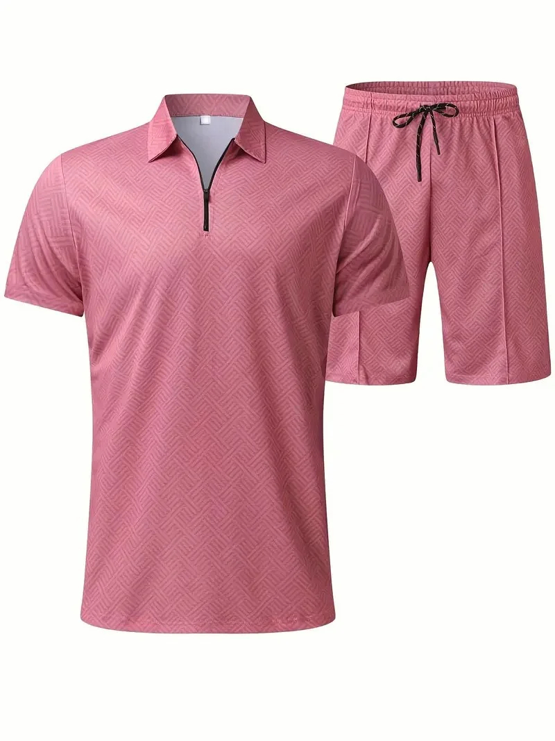 Camisa polo Suitmens para uso diario casual Collar Zipper Set 216 para hombre