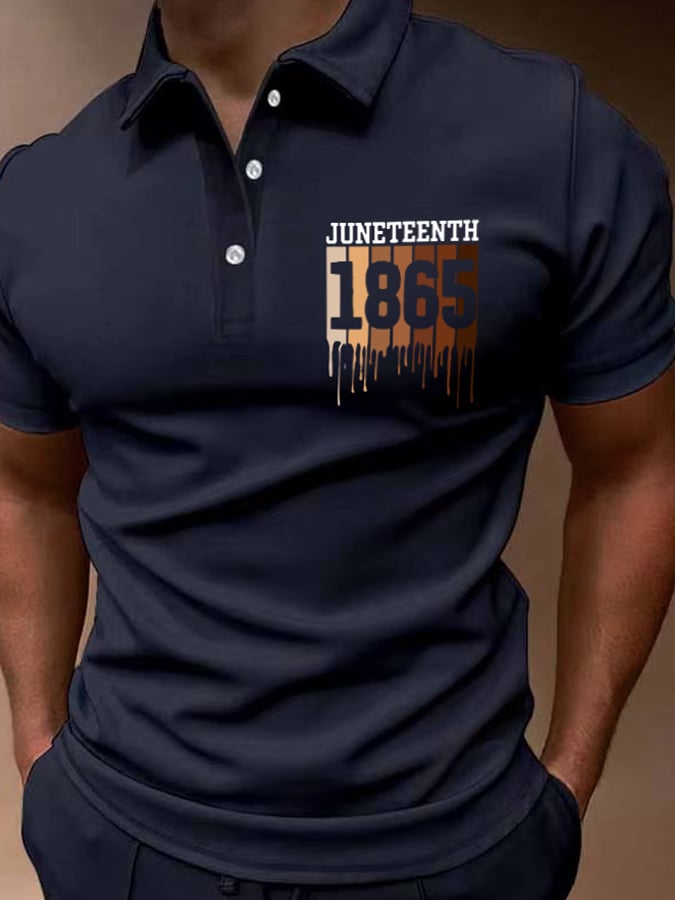 Camisa polo Juneteenth 1865 estampado para hombre