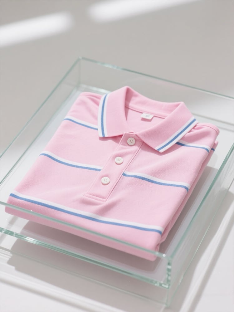 Camisa polo ejecutivo casual a rayas Button de manga corta para hombre
