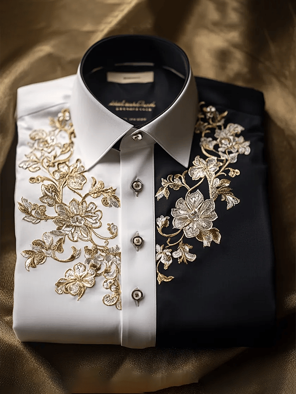 para hombre de lujo Gorgeous de manga larga camisa