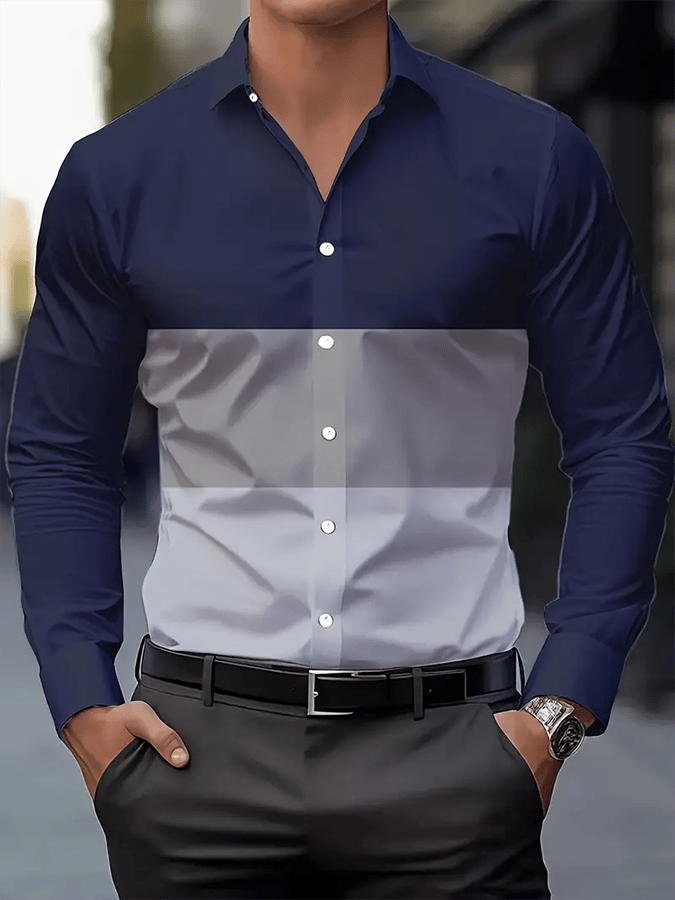 Camisa a rayas ejecutivo casual para hombre