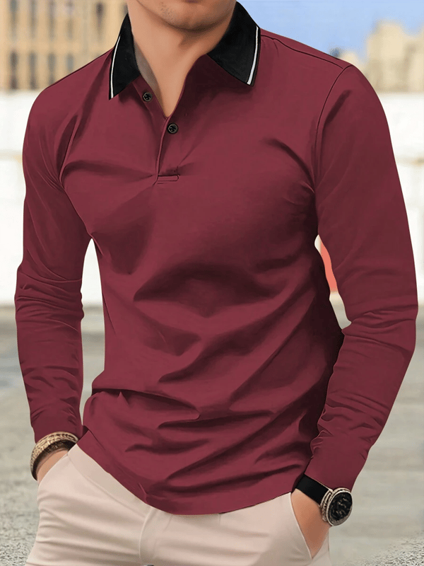 Camisa casual ejecutivo de moda polos para hombre