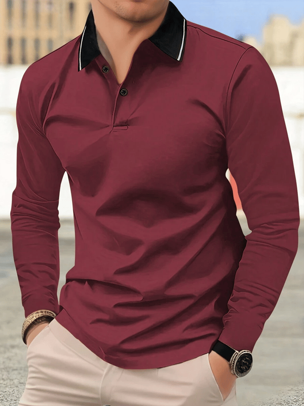 Camisa casual ejecutivo de moda polos para hombre