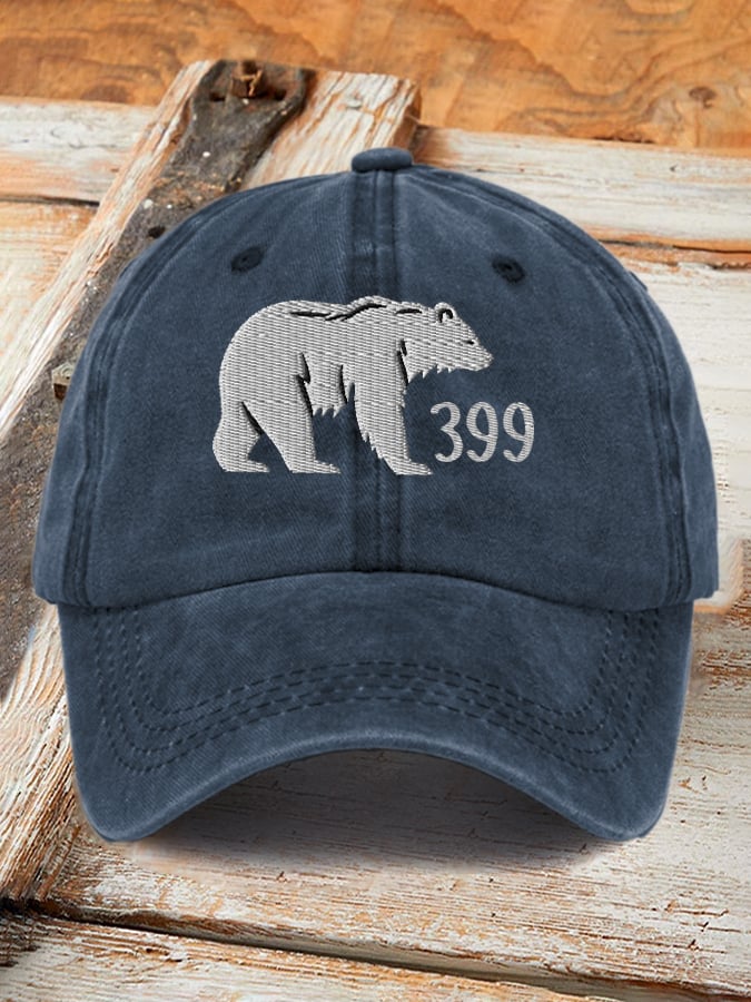 Gorras retro Grizzly 399 estampado Baseball