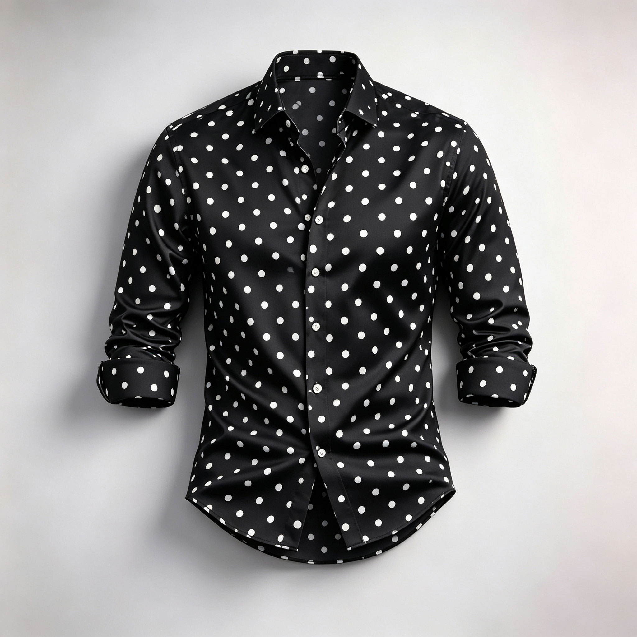 para hombre de manga larga Polka-Dot Princamiseta