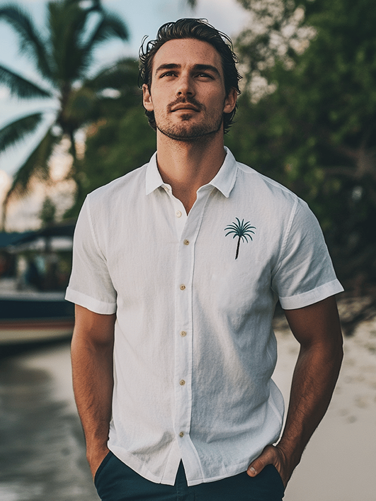 Camisa ejecutivo de manga corta para hombre