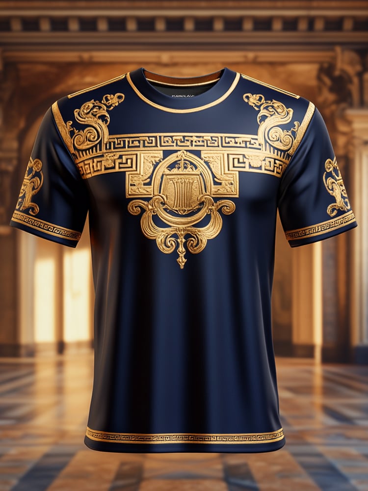 Camiseta ejecutivo Tiger estampado de manga corta para hombre