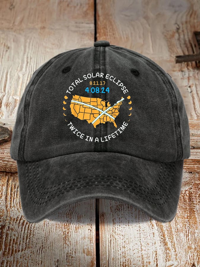Gorras Twice In A Lifetime Total Solar Eclipse estampado Baseball