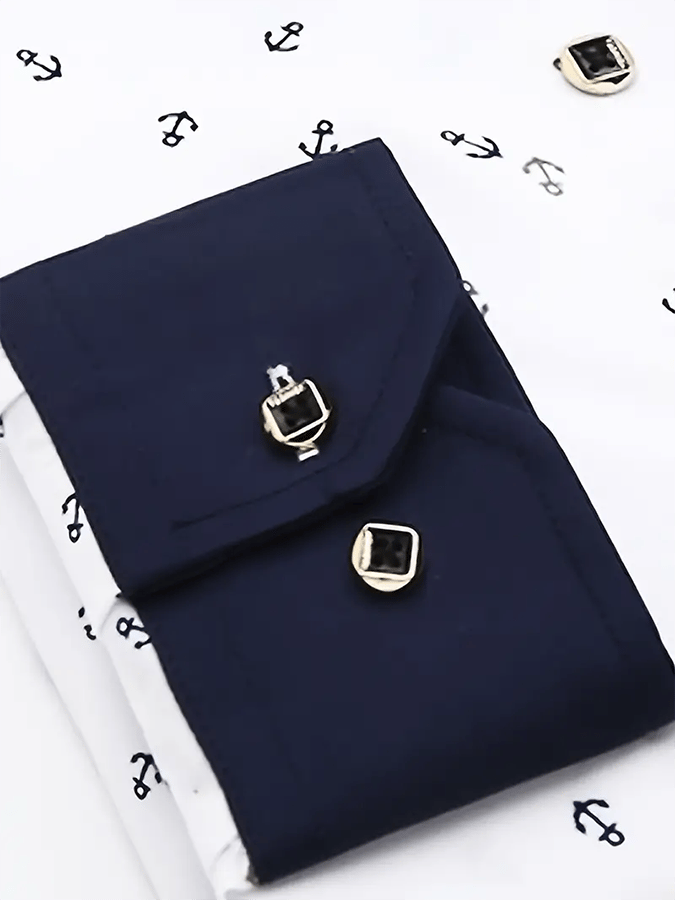 Camisa geométrico ejecutivo casual para hombre