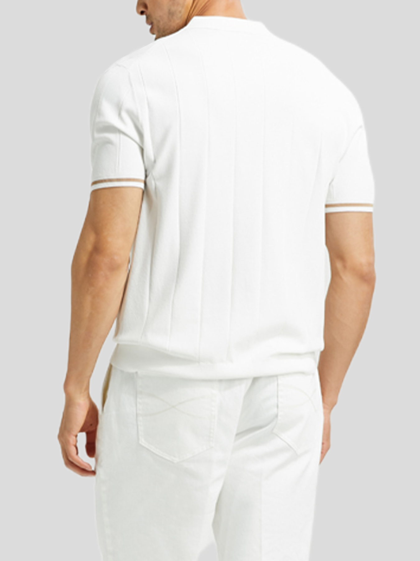Cooltejido transpirable de manga corta Zip tejidoted Polo