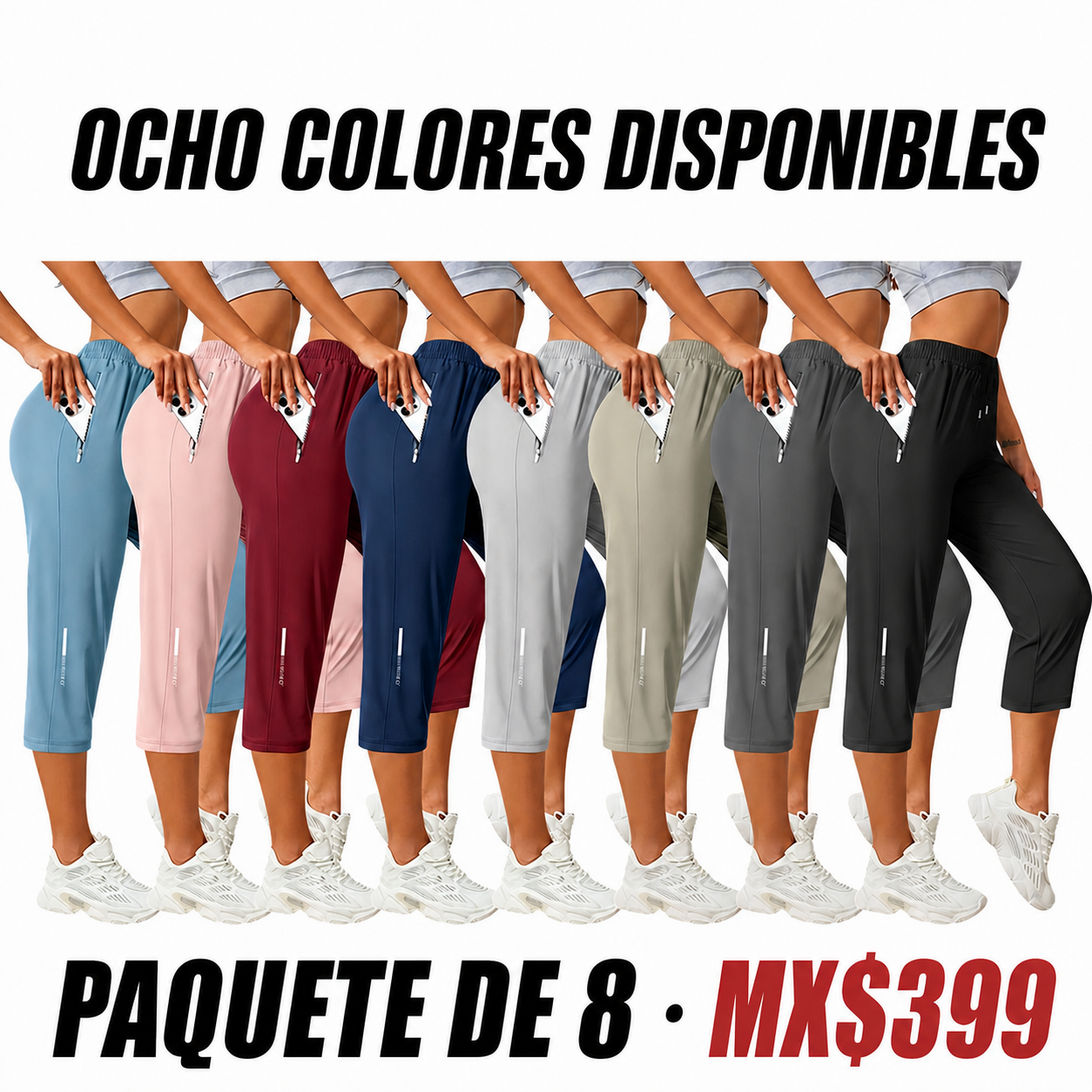 Pantalón capri holgado y transpirable para mujer · vista 1