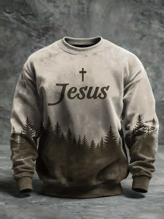 Sudadera vintage-Style Faith estampado -Fast Shipping para hombre