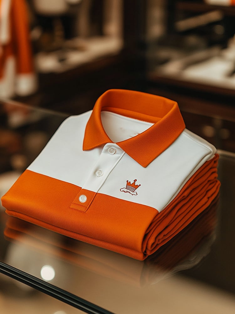 Camisa polo ejecutivo casual Button de manga corta para hombre