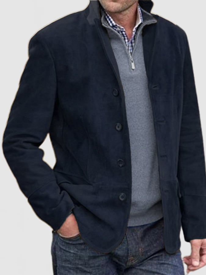 Chaqueta vintage Single Breasted bolsillo Gentleman's ejecutivo Suit para hombre