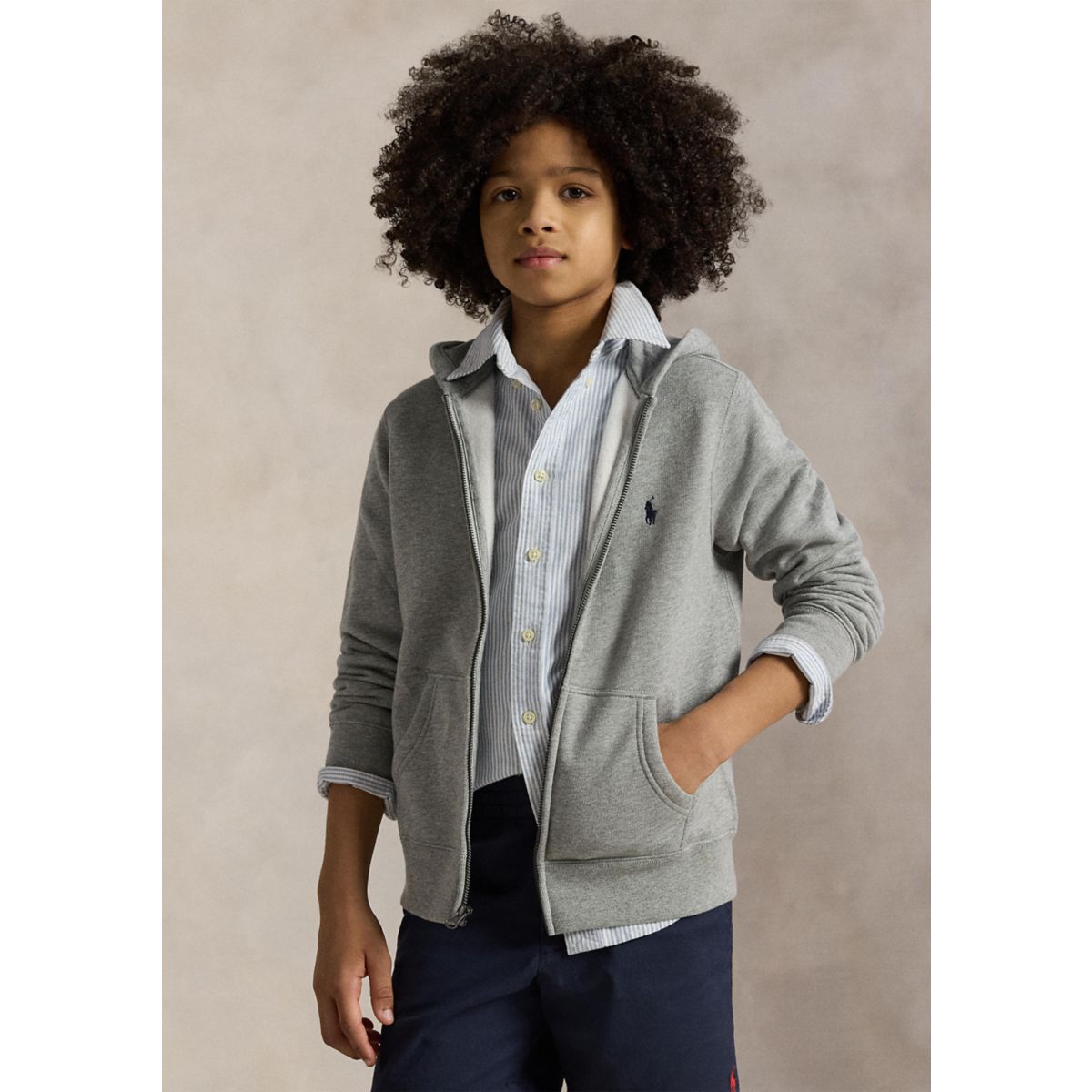 Boys 8-20 Cotton-Blend-Fleece Hoodie - 9