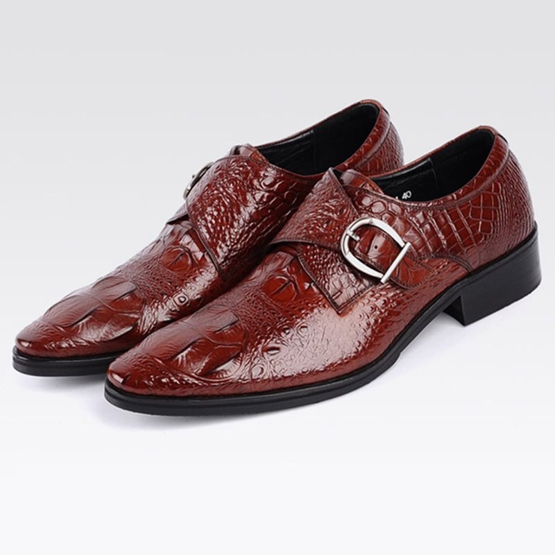 Zapatos ejecutivo casual Single Monk Exotic para hombre