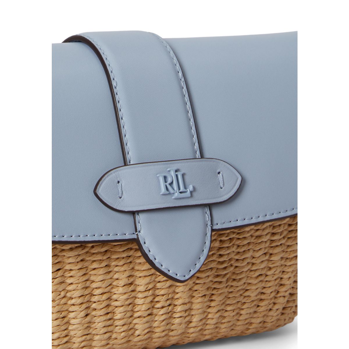 Straw-Leather Small Lynden Shoulder Bag - 5