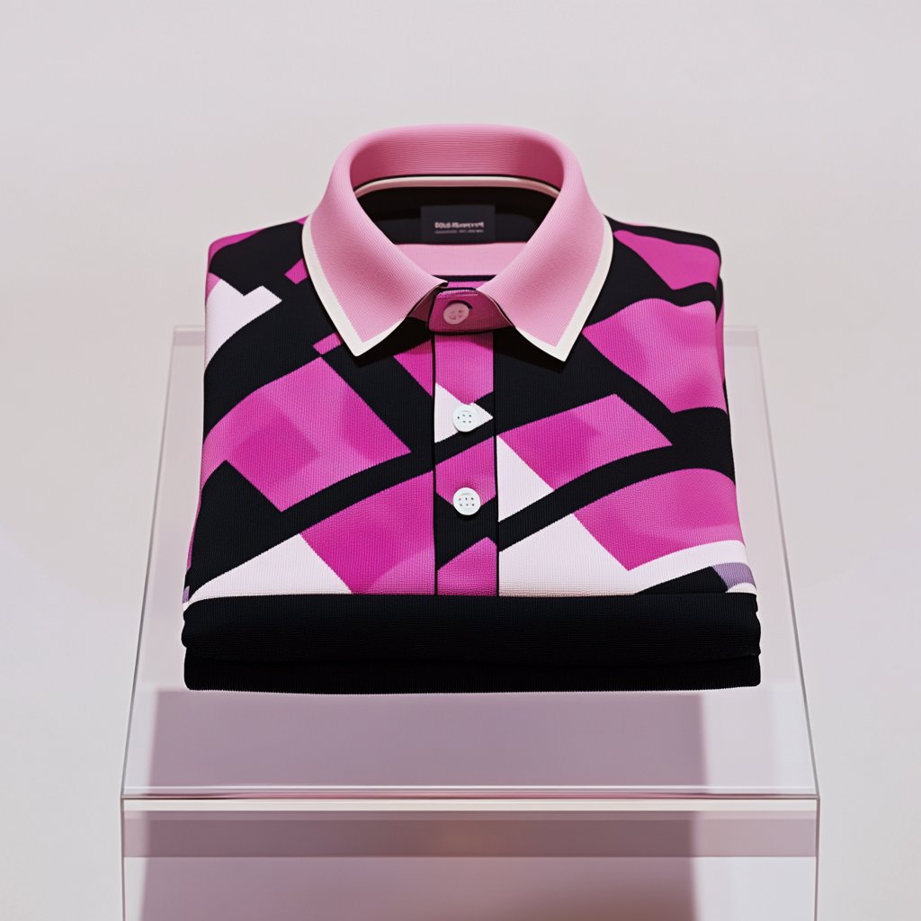 Camisa polo ejecutivo casual jacquard Button de manga corta para hombre