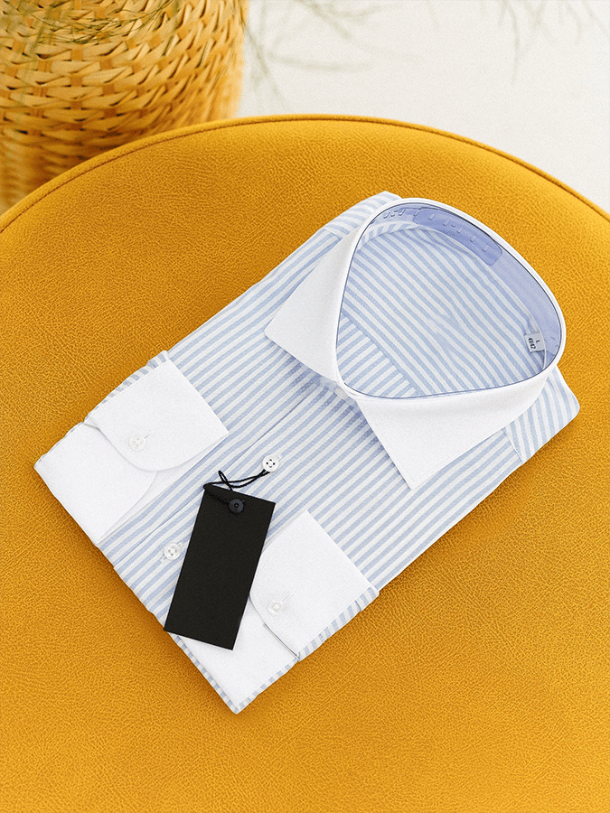 Camisa a rayas ejecutivo casual para hombre