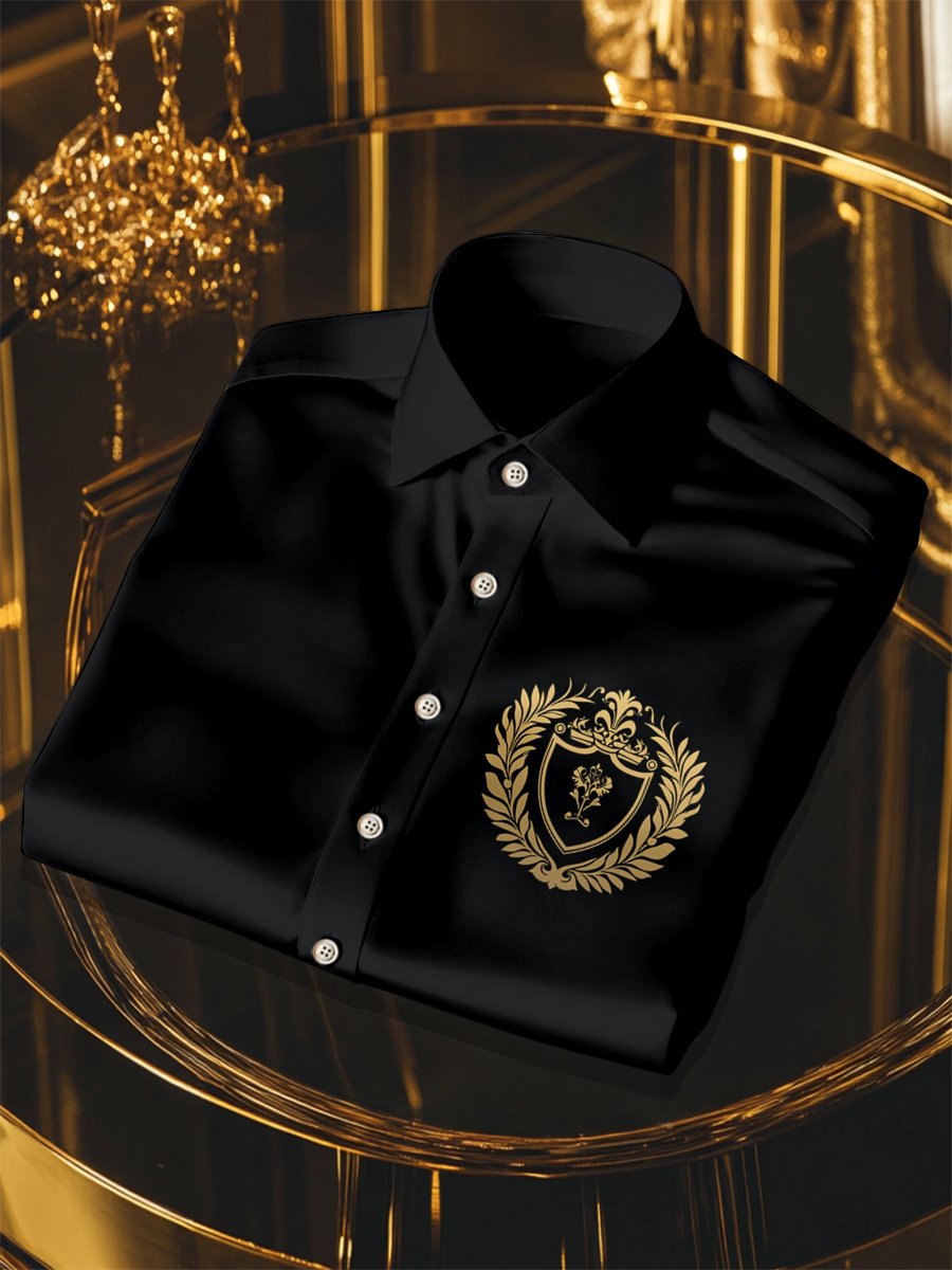 Camisa seda de lujo ejecutivo de manga larga para hombre