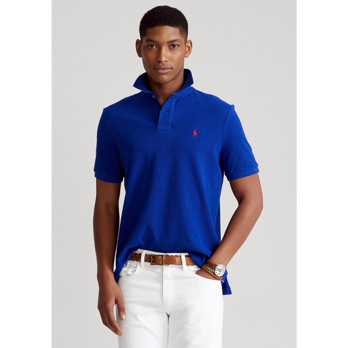 Classic Fit Mesh Polo Shirt - 12