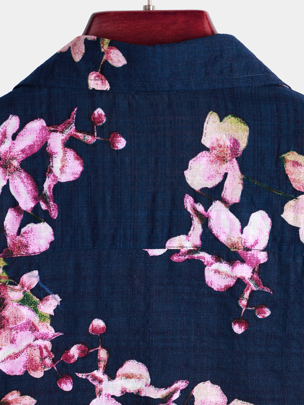 Camisa Flower estampado de algodón floral Hawaiian Button Up de manga corta para hombre