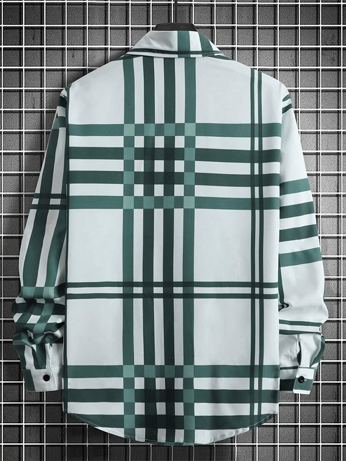 Camisa a cuadros ejecutivo casual para hombre