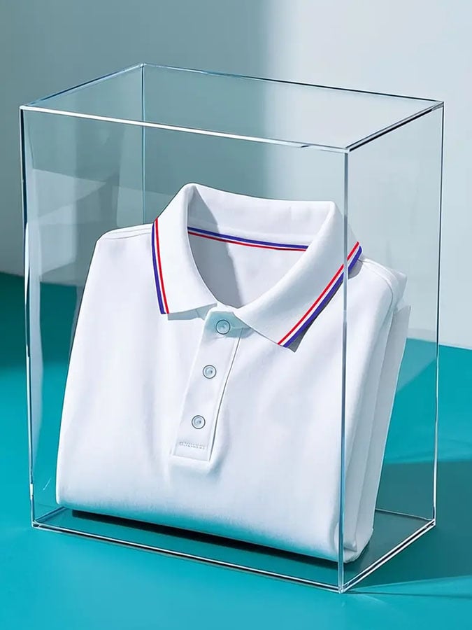 para hombre casual clásico Contrast Pattern de manga cortad camisa polo