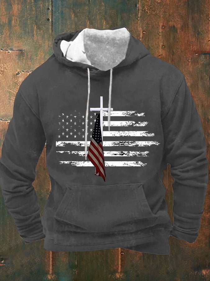 Sudadera casual estampado de manga larga Hooded para hombre