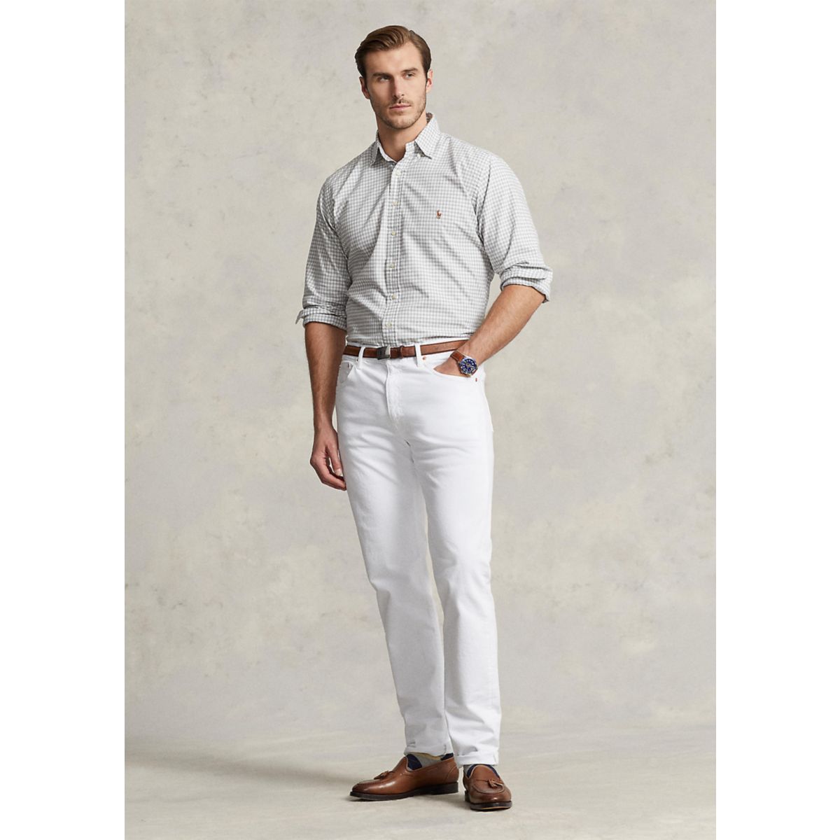 Big & Tall Plaid Oxford Shirt - 4