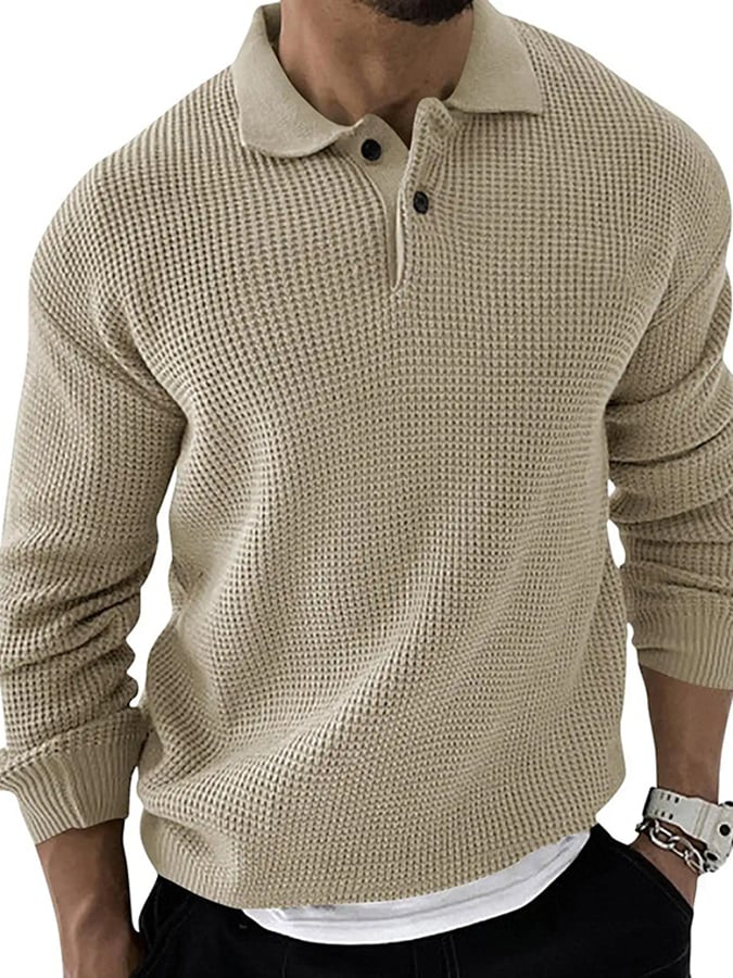 De moda Slim Polo Neck Pullover Sweater