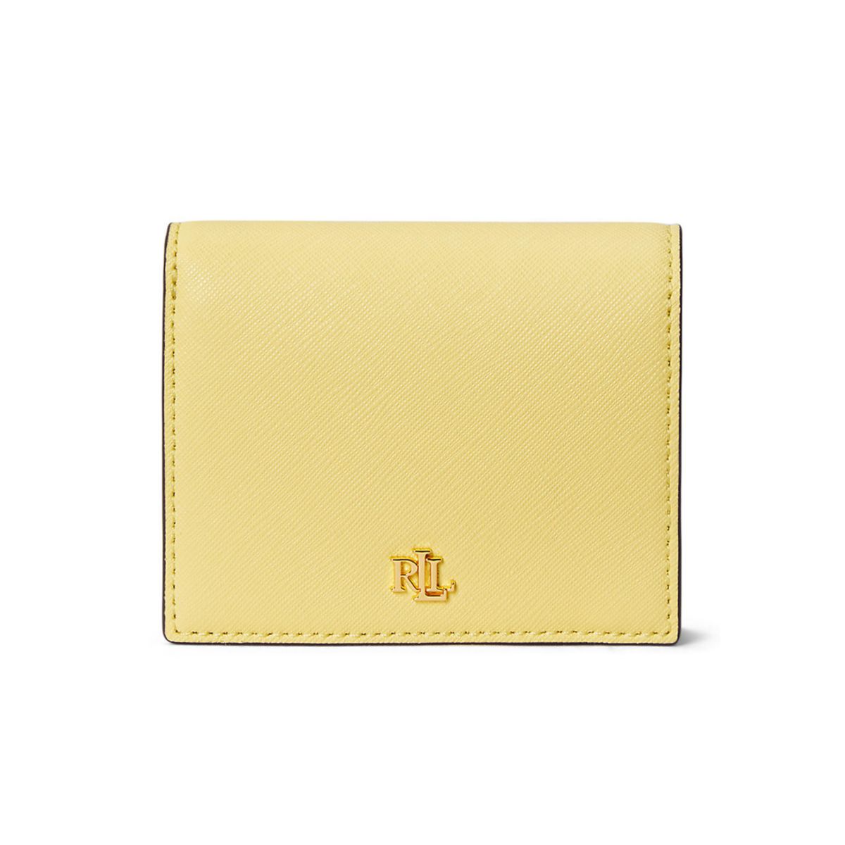Crosshatch Leather Compact Wallet - 1