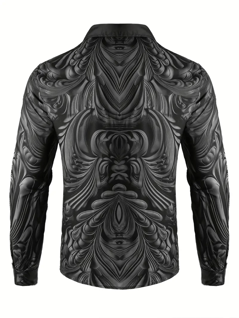 Camisa ejecutivo casual a rayas de manga larga para hombre