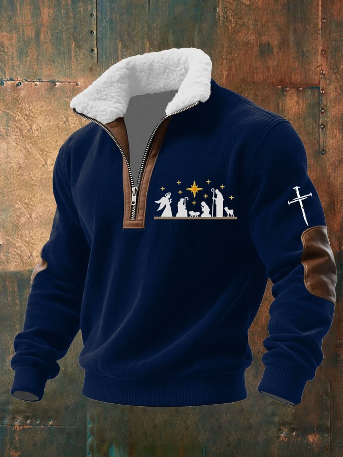 Sudadera casual retro faith Christmas para hombre
