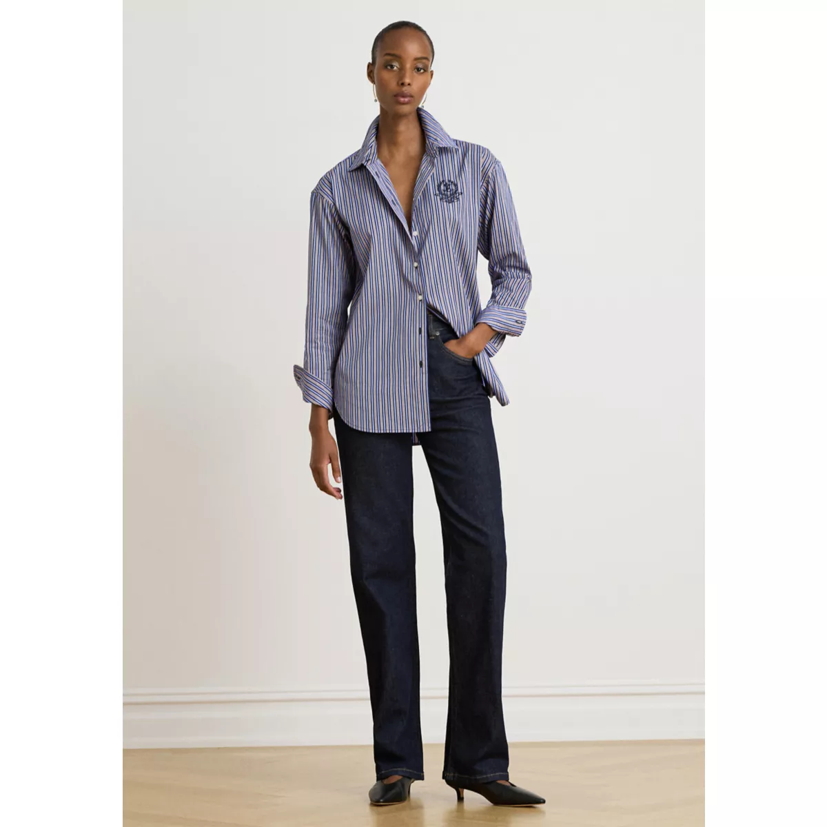 Relaxed Fit Striped Broadcloth Shirt - 4