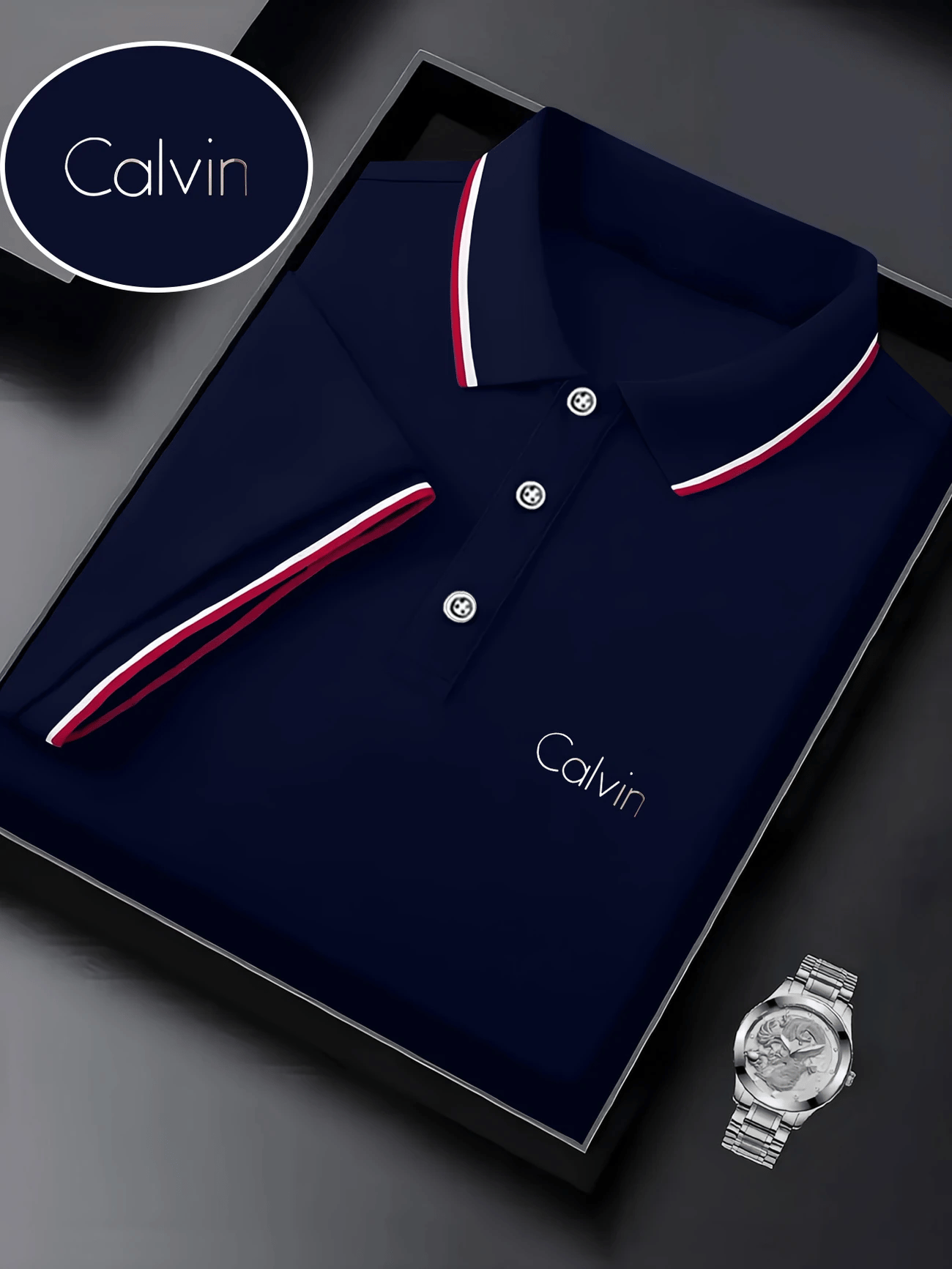 Camisa polo ejecutivo casual Button de manga corta para hombre