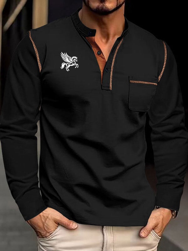 Camisa polo ejecutivo rayas Logo con botones de manga corta para hombre