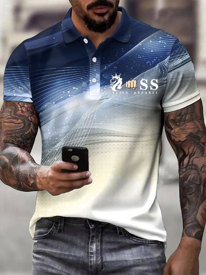 Casual Contrast Color ejecutivo casual Polo para hombre