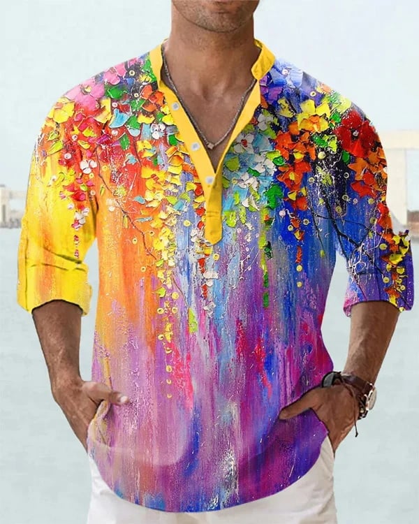 Elegante Art floral Princamiseta para hombre