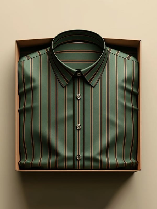 Light de lujo ejecutivo a rayas Princamiseta para hombre