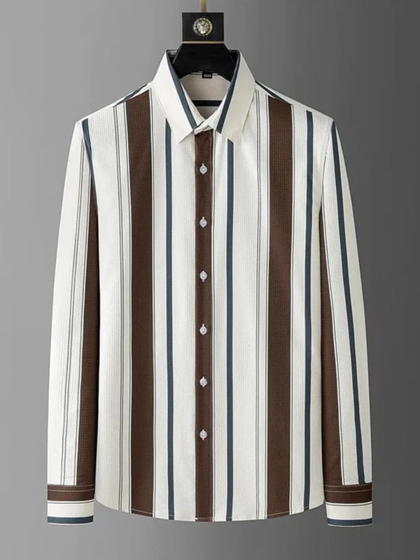 Camisa a cuadros ejecutivo de manga larga para hombre