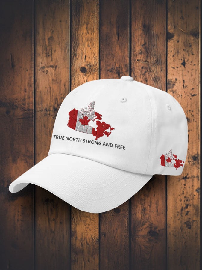 Unisex Canada True North Strong & Free Est 1867 Print Baseball Cap