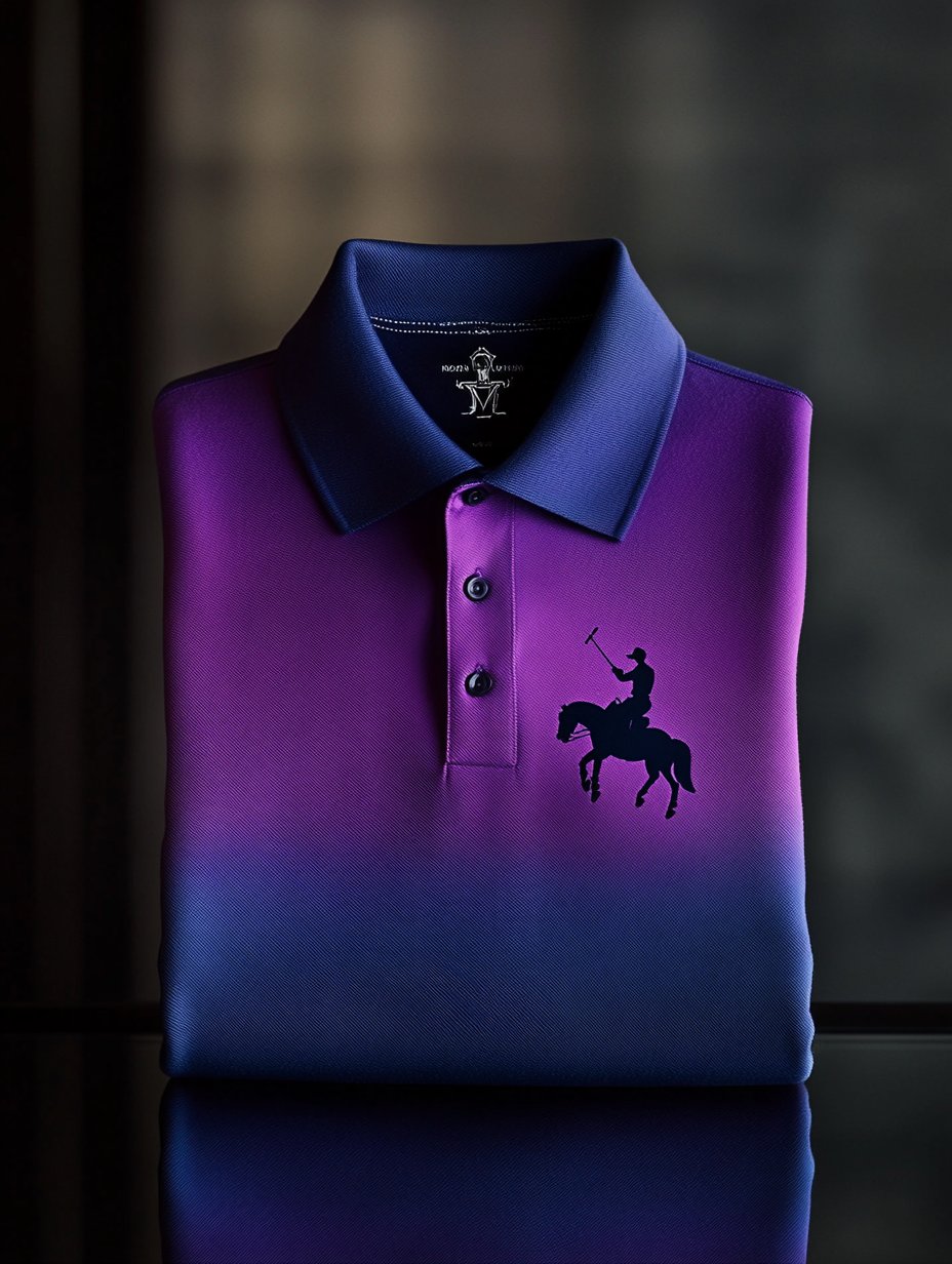 Camisa polo clásico ejecutivo Logo Button de manga corta para hombre