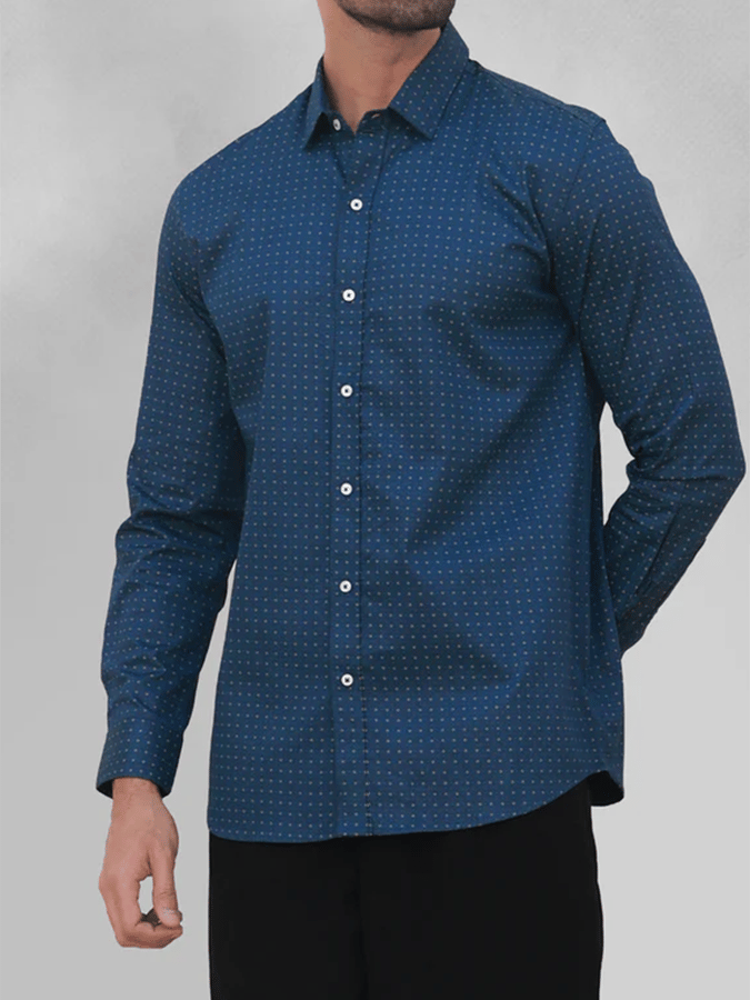 Camisa a cuadros ejecutivo casual para hombre
